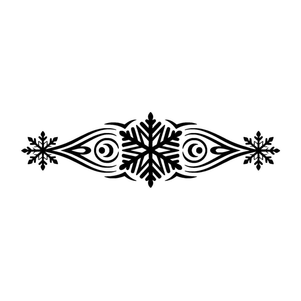 Elegant Snowflake Ornament on White Background vector