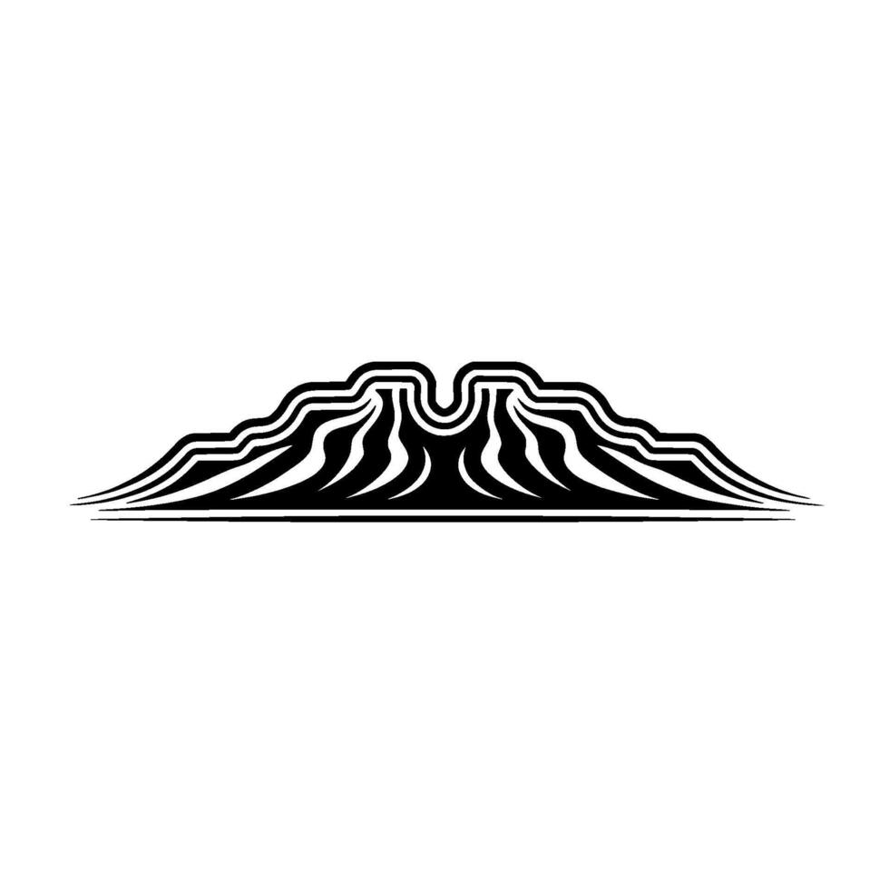 Minimalist Mountain Silhouette, Black and White , Abstract, Emblem vector