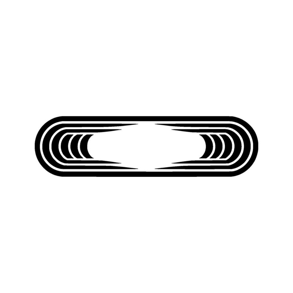 Minimalist Oval , Black and White, Geometric Abstraction vector
