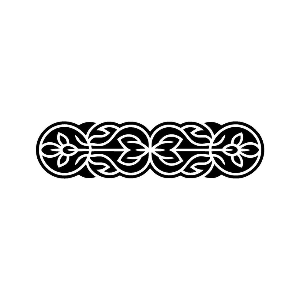 Elegant Floral Border - Art in Black White vector