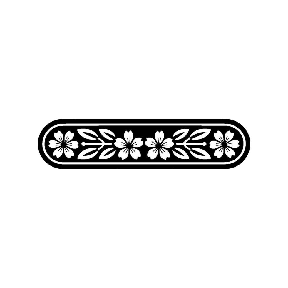 Minimalist Black White Floral Banner vector
