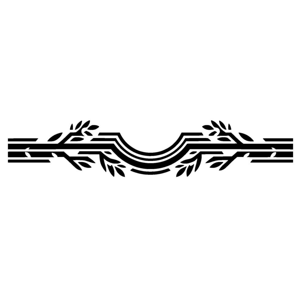 Geometric Floral Border, Minimalist , Illustration vector