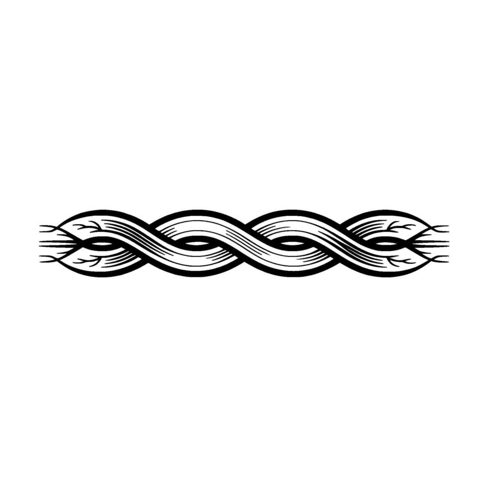 Intricate Black White Intertwined Pattern vector