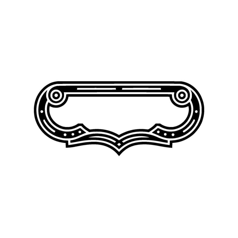 Elegant Art Deco Frame Element on Neutral Background vector