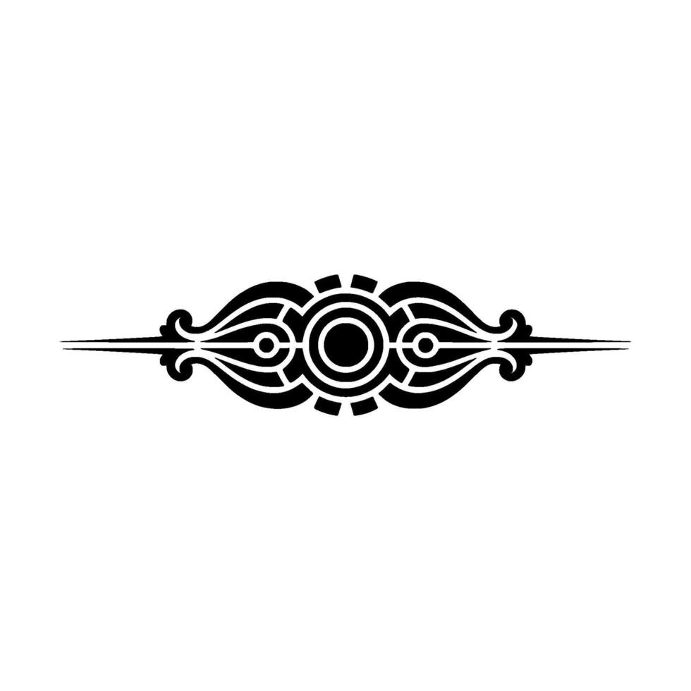 Elegant Black Ornament on Light Background, Decorative Element vector