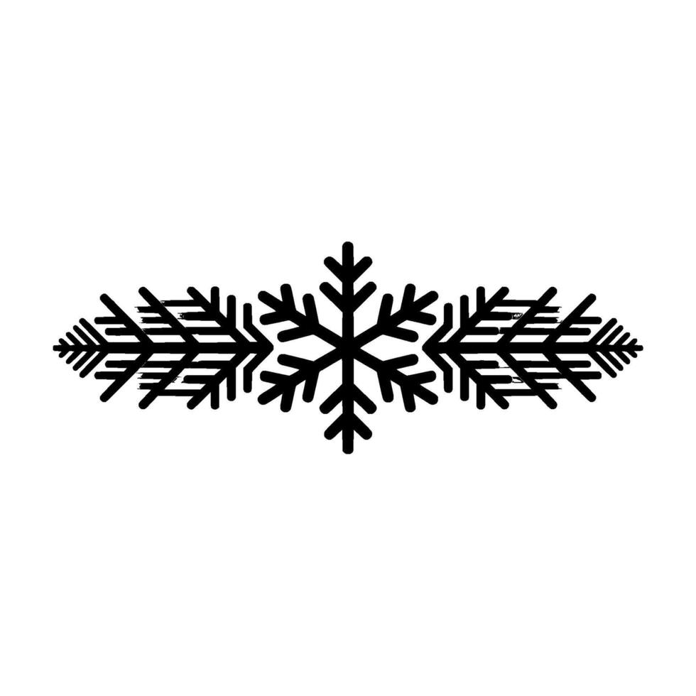 Minimalist Snowflake Ornament Winter for Cards Decor vector