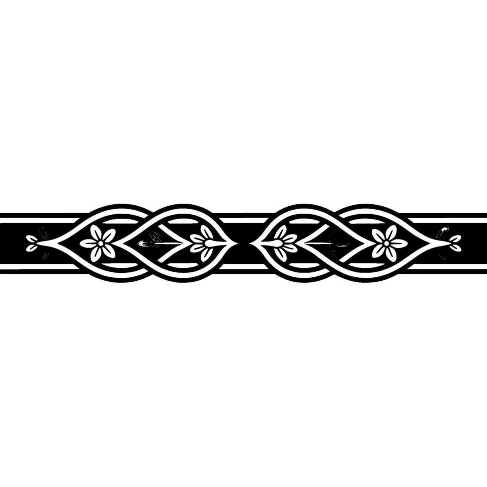 Elegant Floral Border Black, White, and Pastel Elements vector