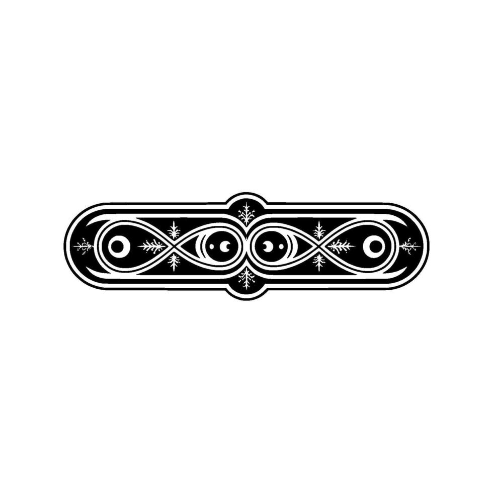 Ornate Black White Ornamental , Illustration vector