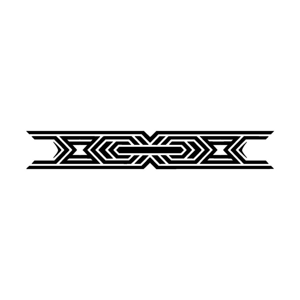 Geometric Ornament, Black and White, Abstract Border vector