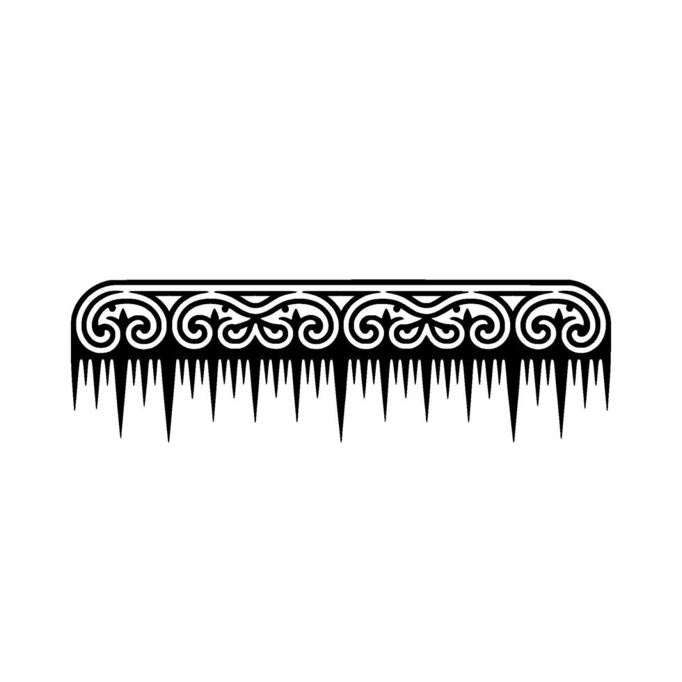 Decorative Border with Swirls and Icicles, Minimalist vector