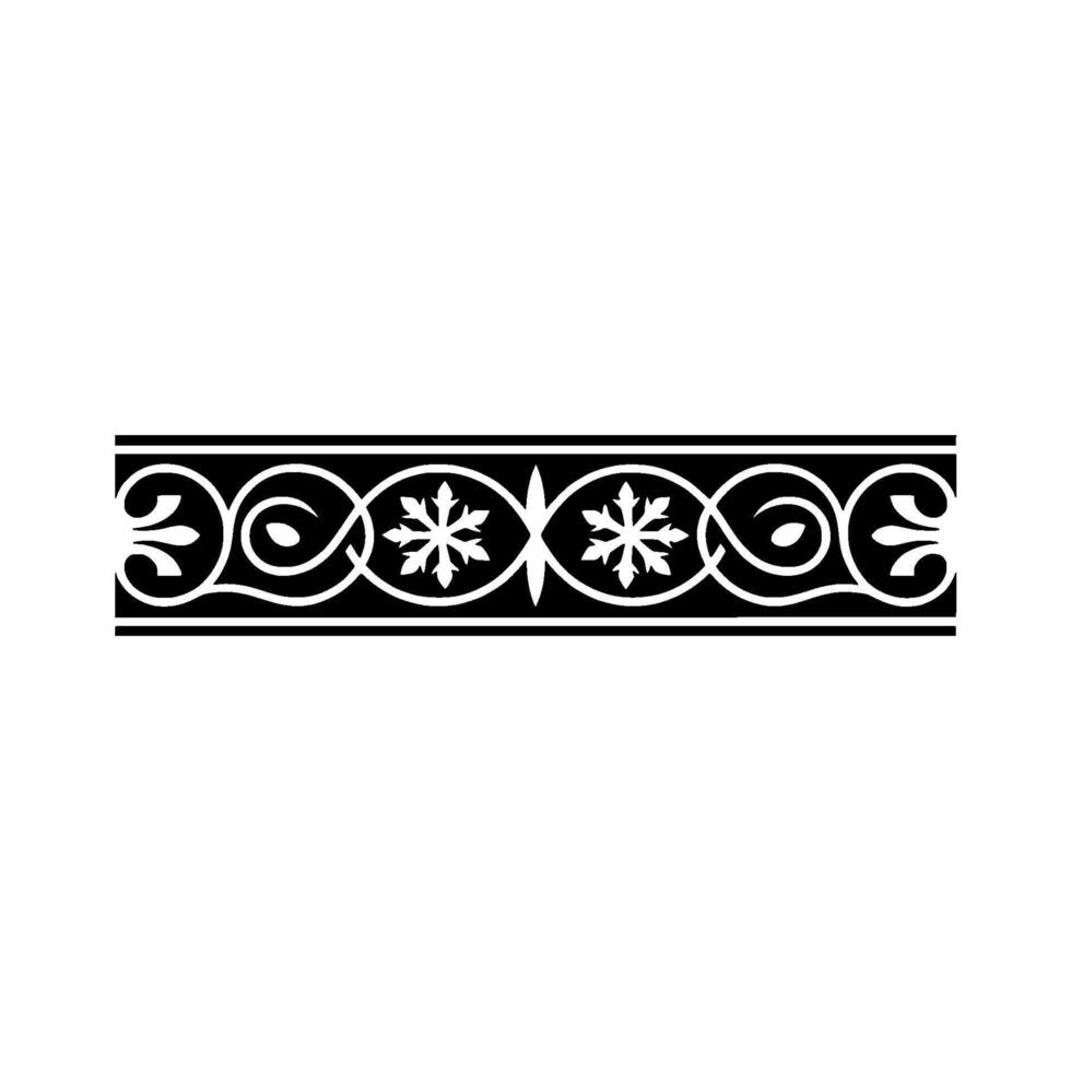 Elegant Black and- White Ornamental Border vector