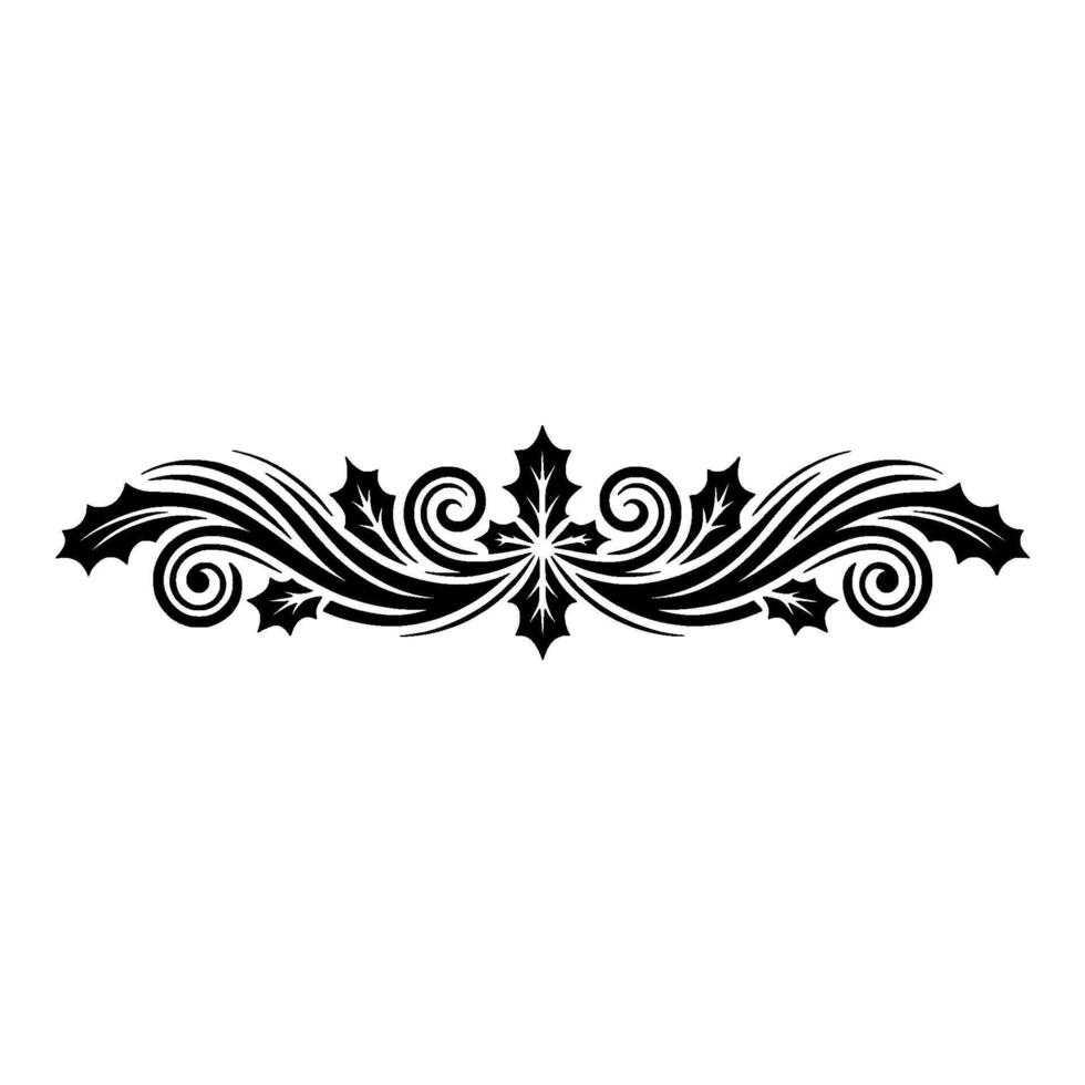 Elegant Black Scrollwork Border - Floral , Decorative Element vector