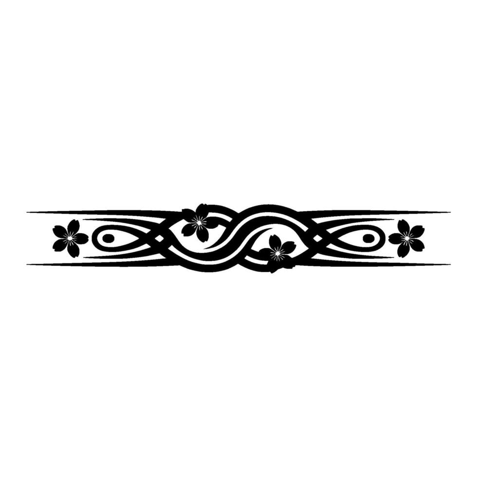 Floral Celtic Border, Black White vector