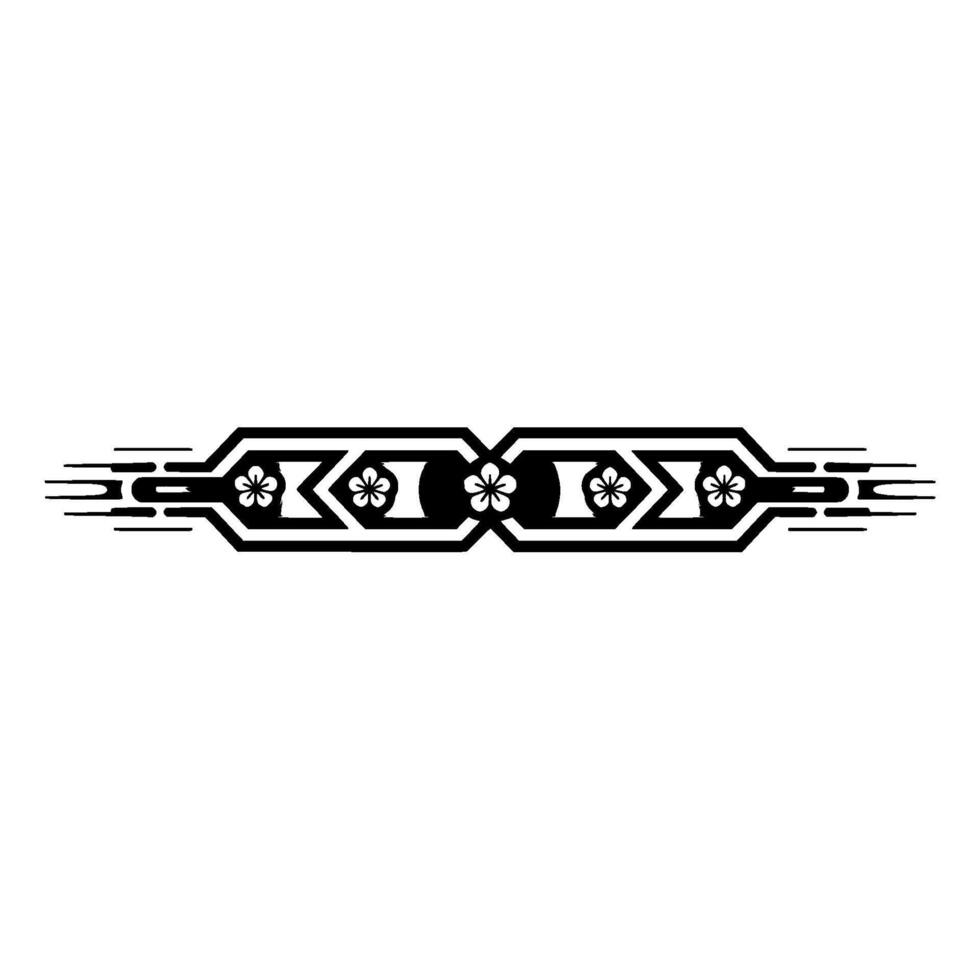 Geometric Floral Border, Minimalist for Invitations Graphics vector