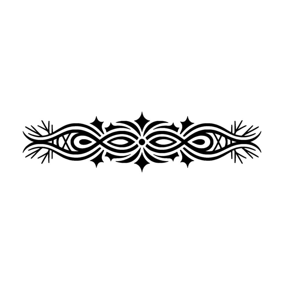Ornamental Black and White Border for Elegant Elements vector