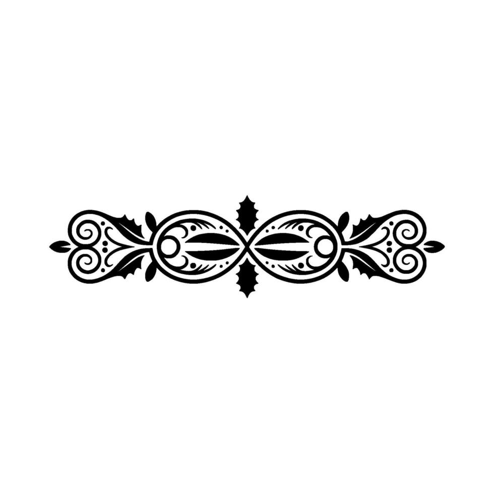 Elegant Black Ornamental, Divider on- White Background vector