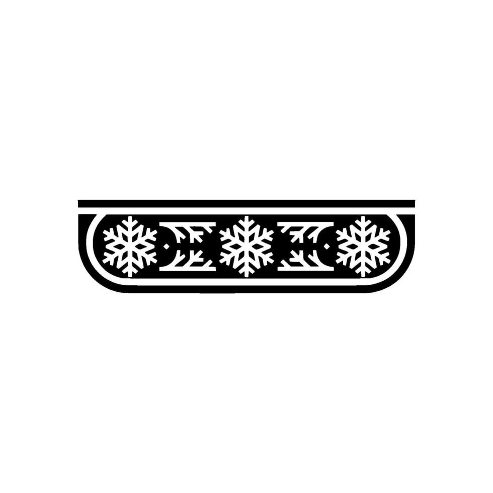 Elegant Winter Snowflake Border , Illustration vector