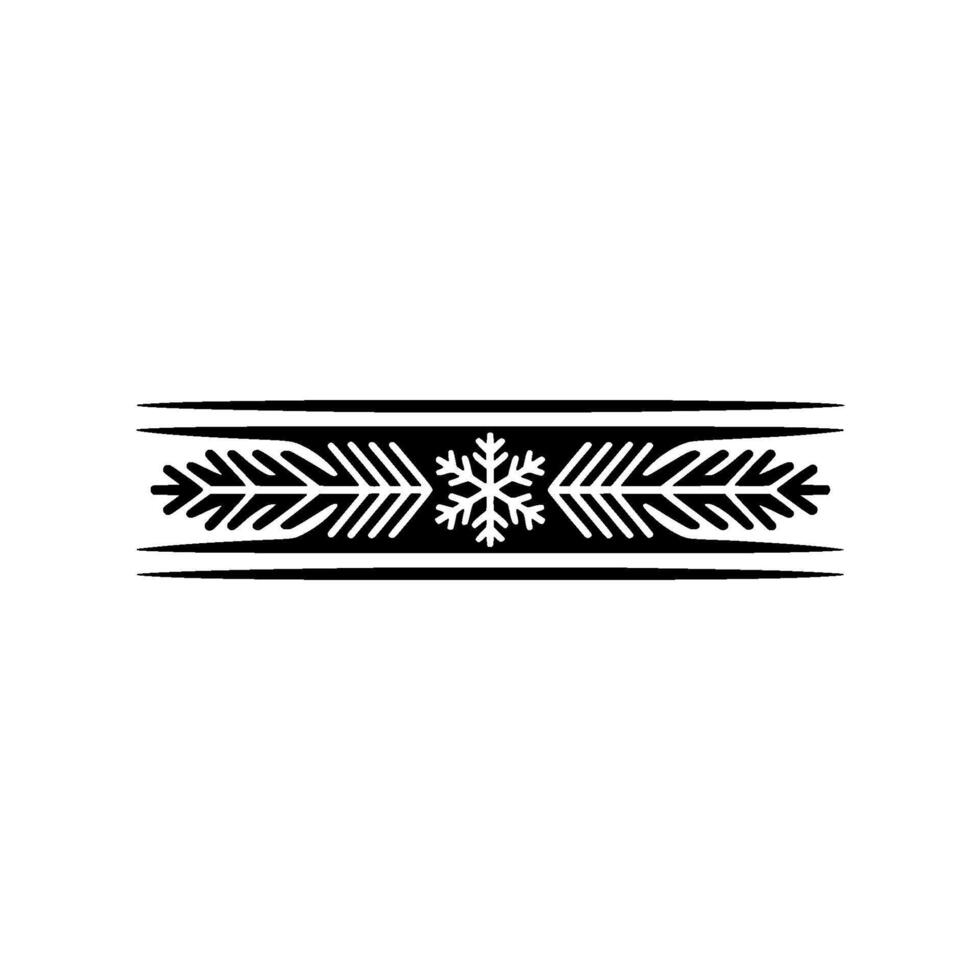 Winter Snowflake Ornament in Minimalist Style vector