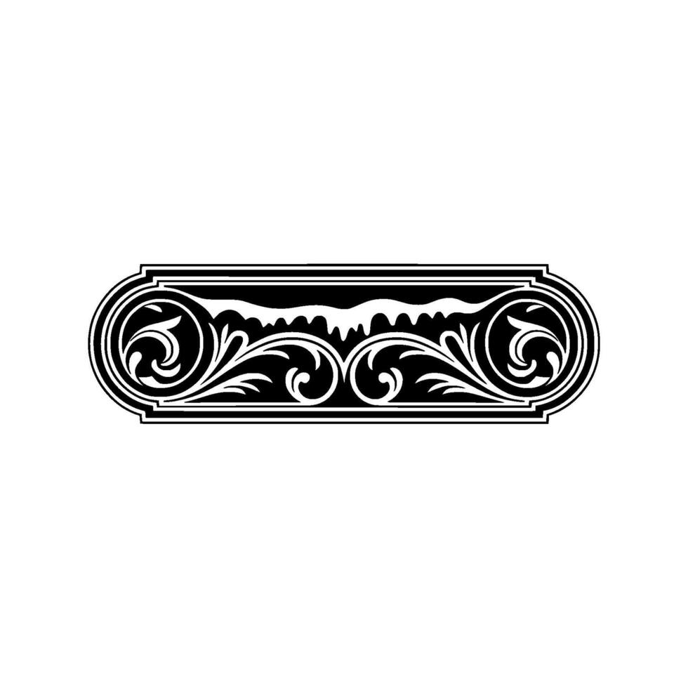 Decorative Black and White Ornament Floral Scroll on a Subtle Background vector