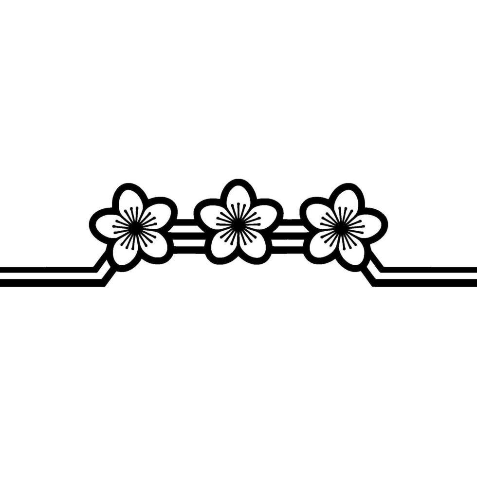 Minimalist Sakura Floral on Light Gray Background vector