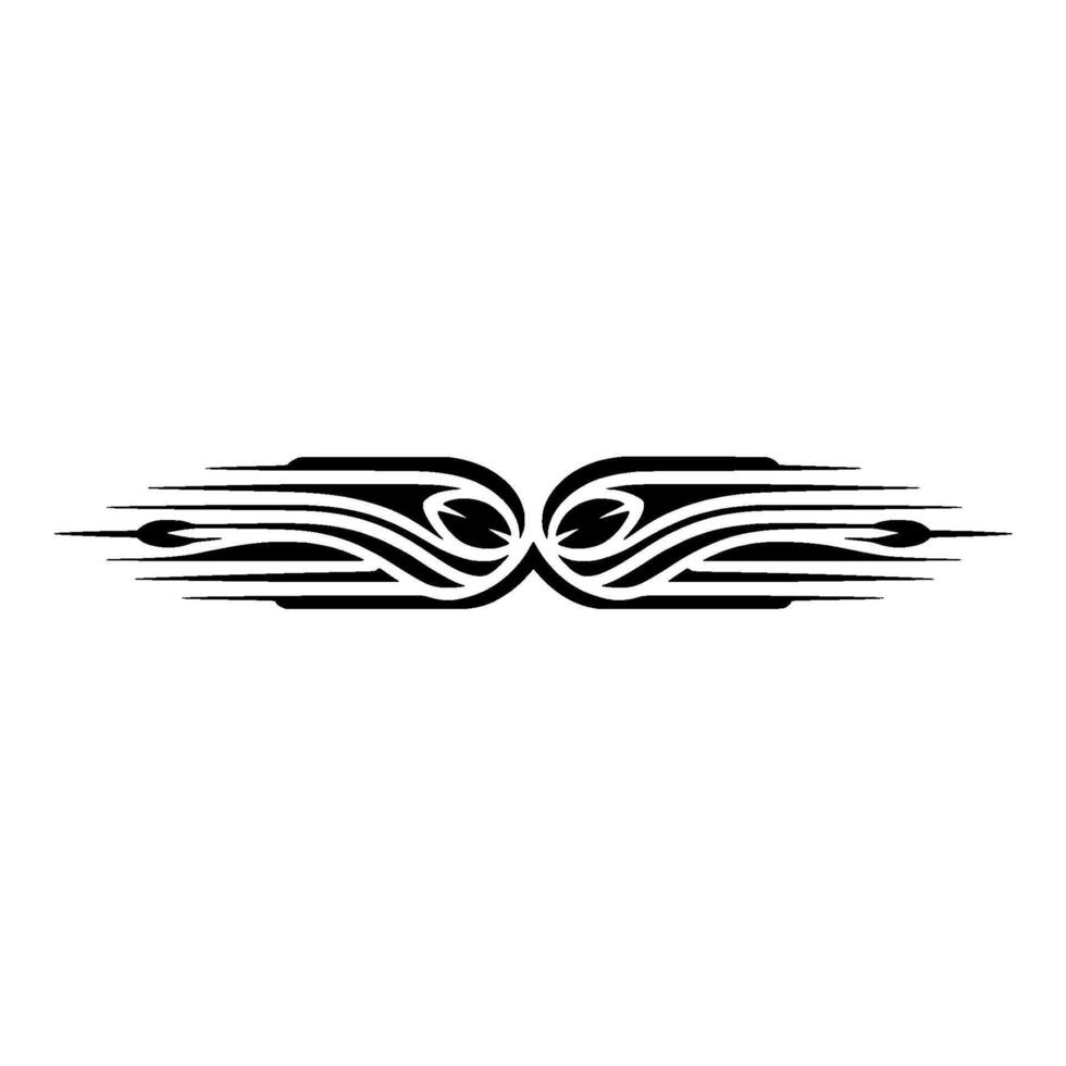 Abstract Tribal Ornament in Black on White Background vector