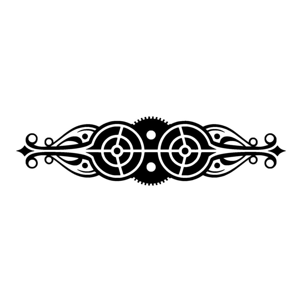 Ornamental Gearwork Steampunk Inspired vector