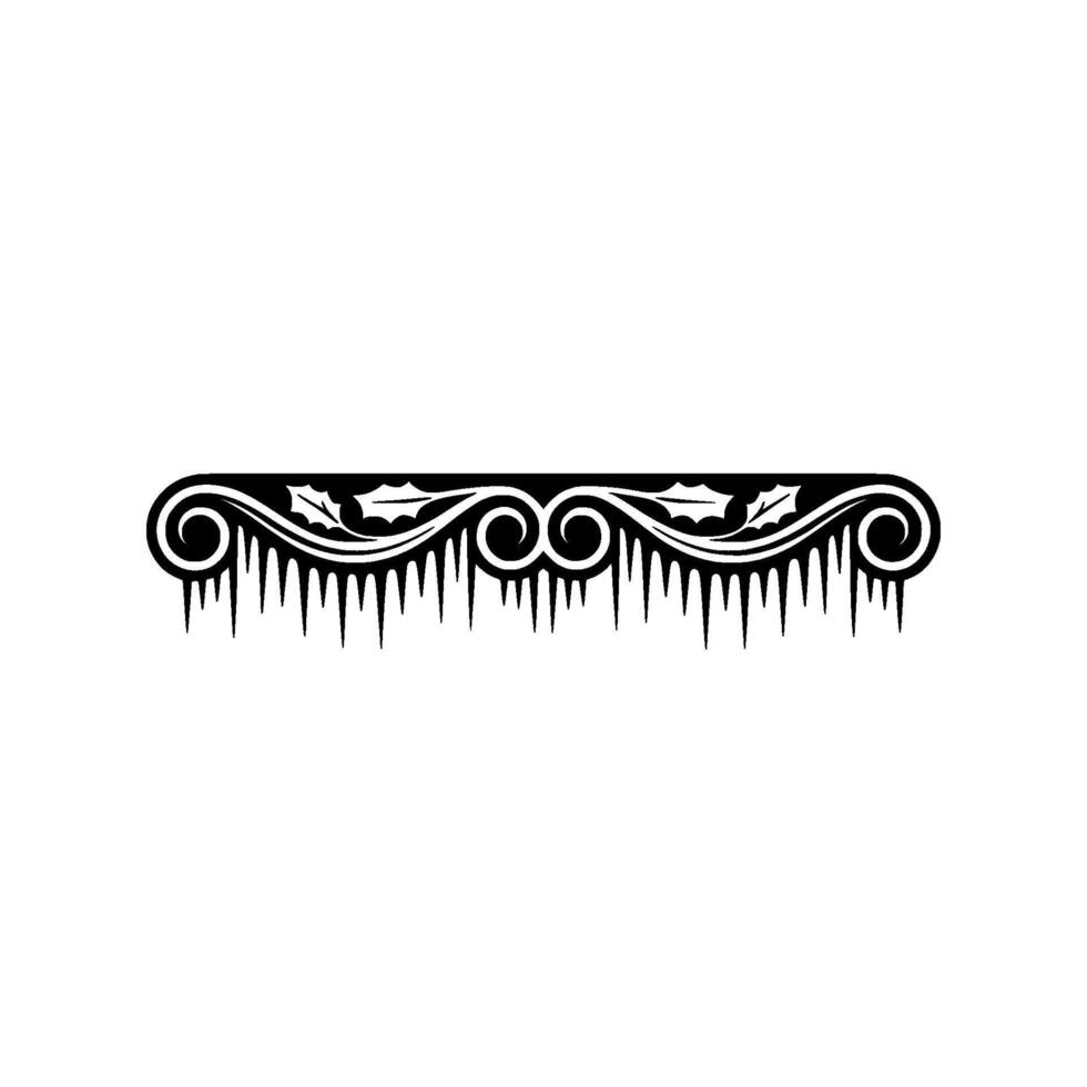 Elegant Christmas with Icicles Holly vector