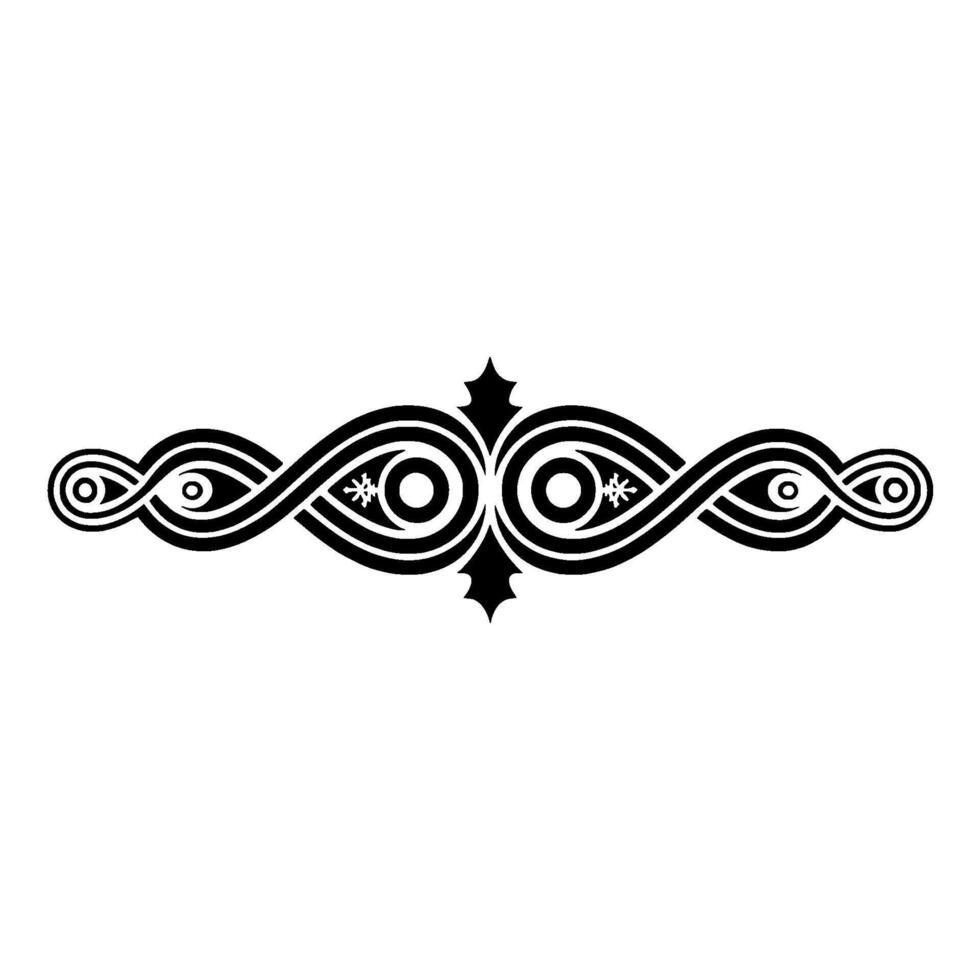 Celtic Knot Ornament, Minimalist Black White vector