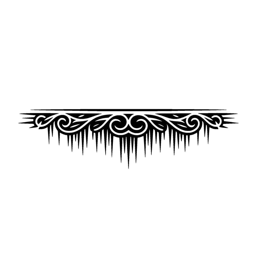 Ornamental Icicle Border - Abstract, Decorative, Minimalist vector
