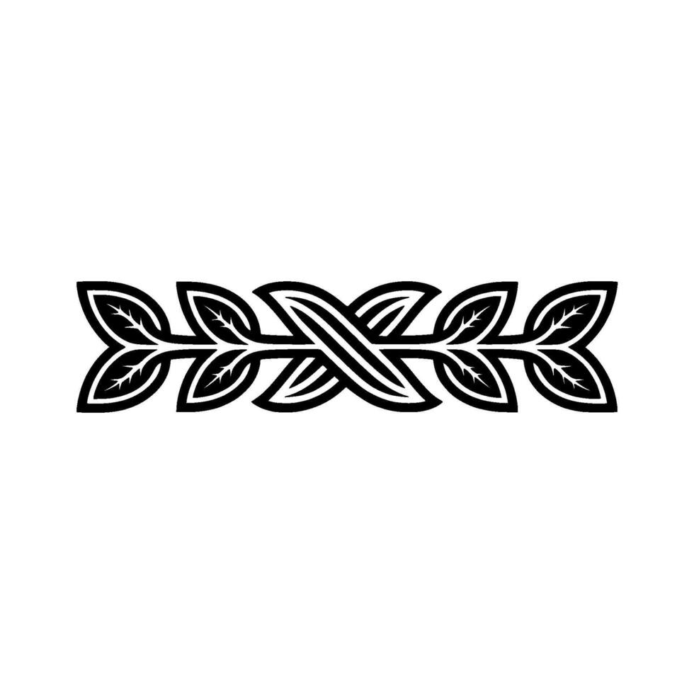 Elegant Black and White Leafy Border on Gray Background vector