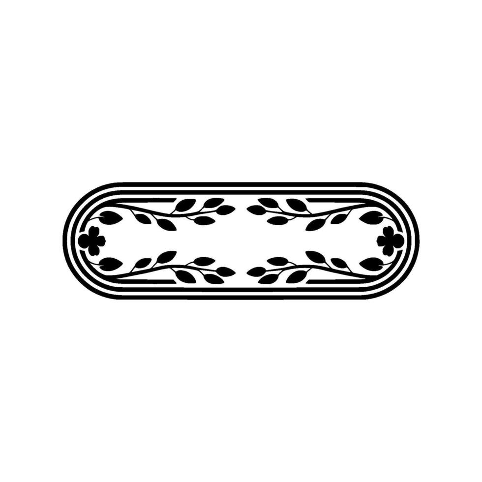 Elegant Floral Border Element in Minimalist Style vector