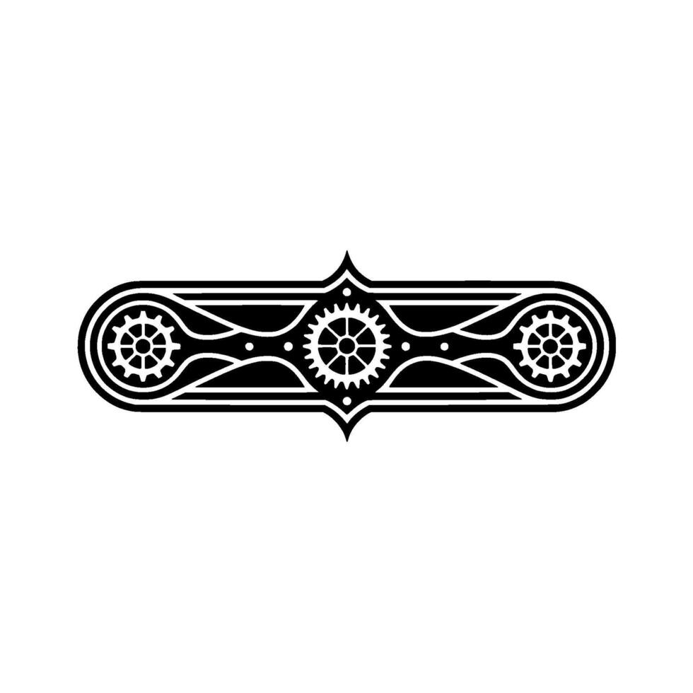 Ornate Steampunk Gear on White Background vector