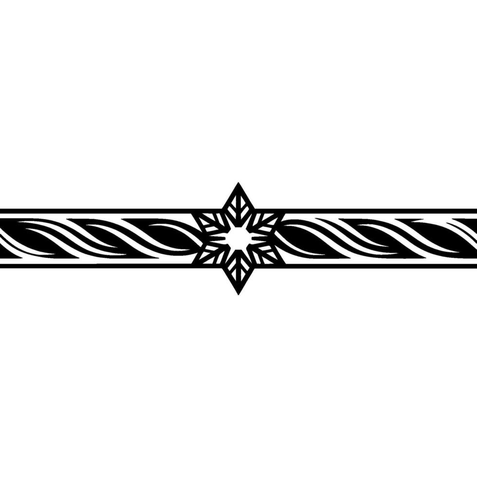 Geometric Black Pattern Border on White Background, Minimalist vector