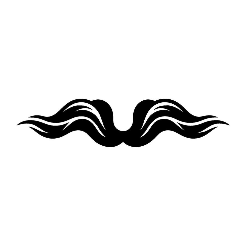 Stylized Mustache Classic Retro for Use vector
