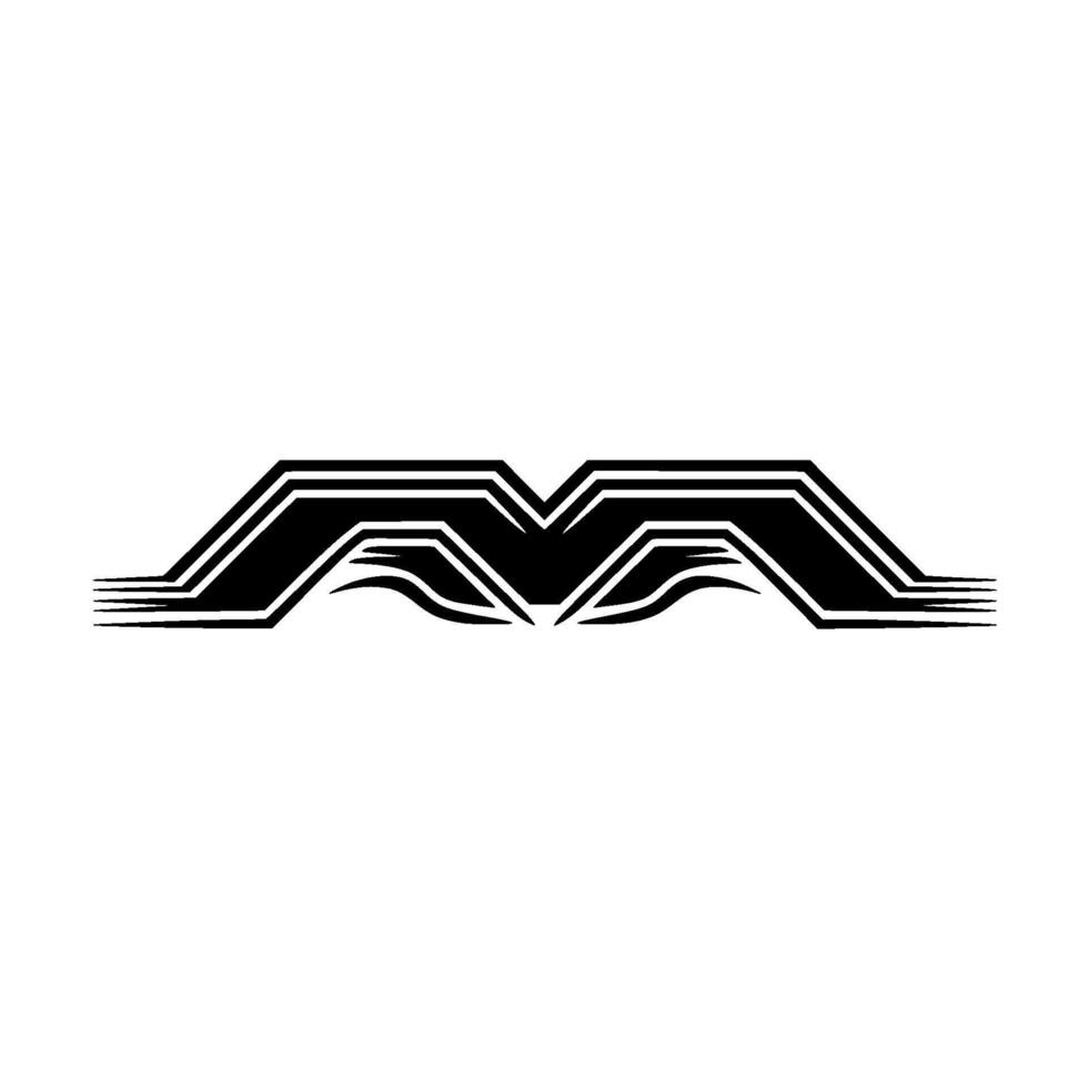 Abstract Black and White Element - Geometric Shape vector