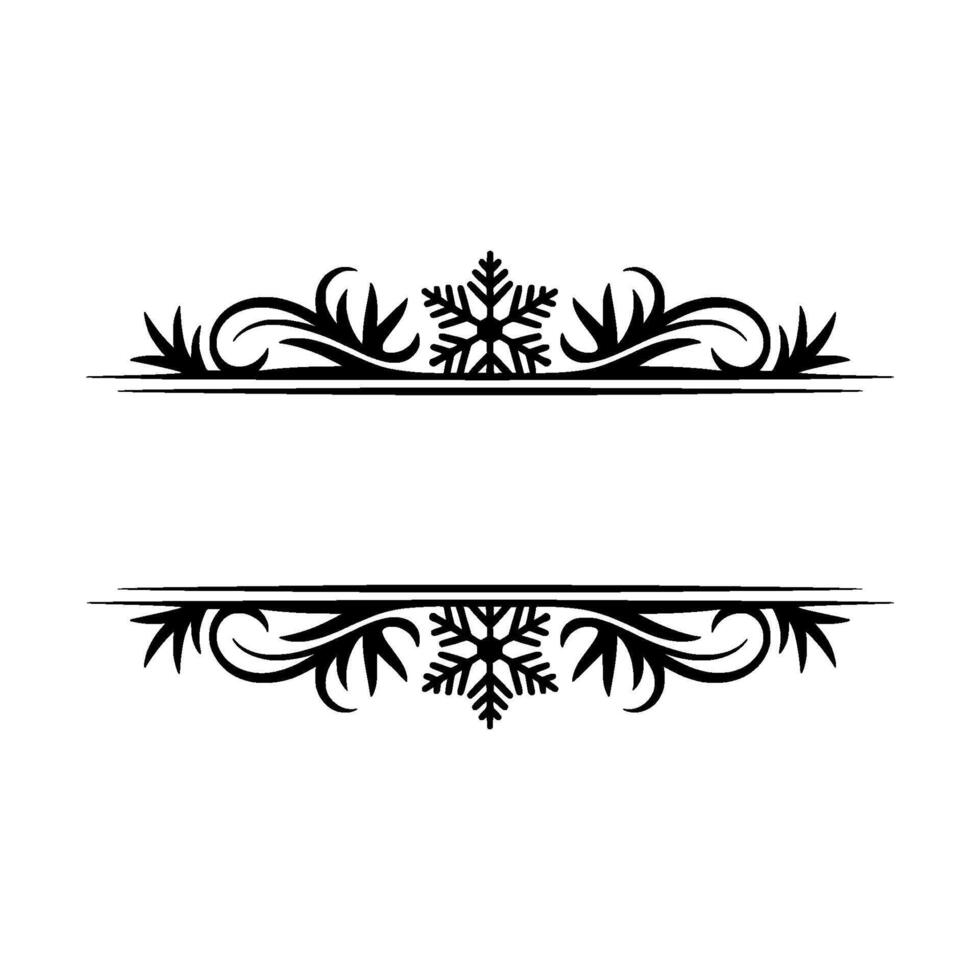 Elegant Snowflake Frame Winter for Text or Invitation vector