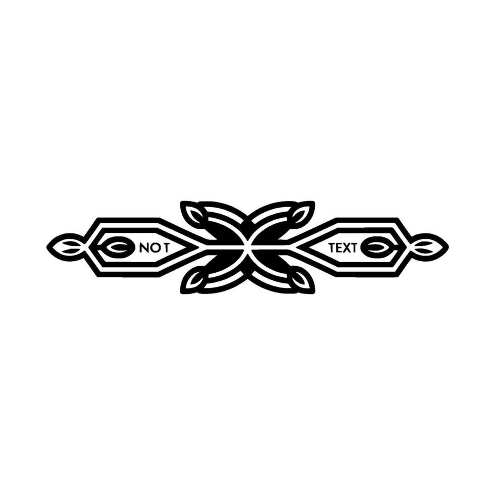 Decorative Black White Divider with NOT TEXT vector