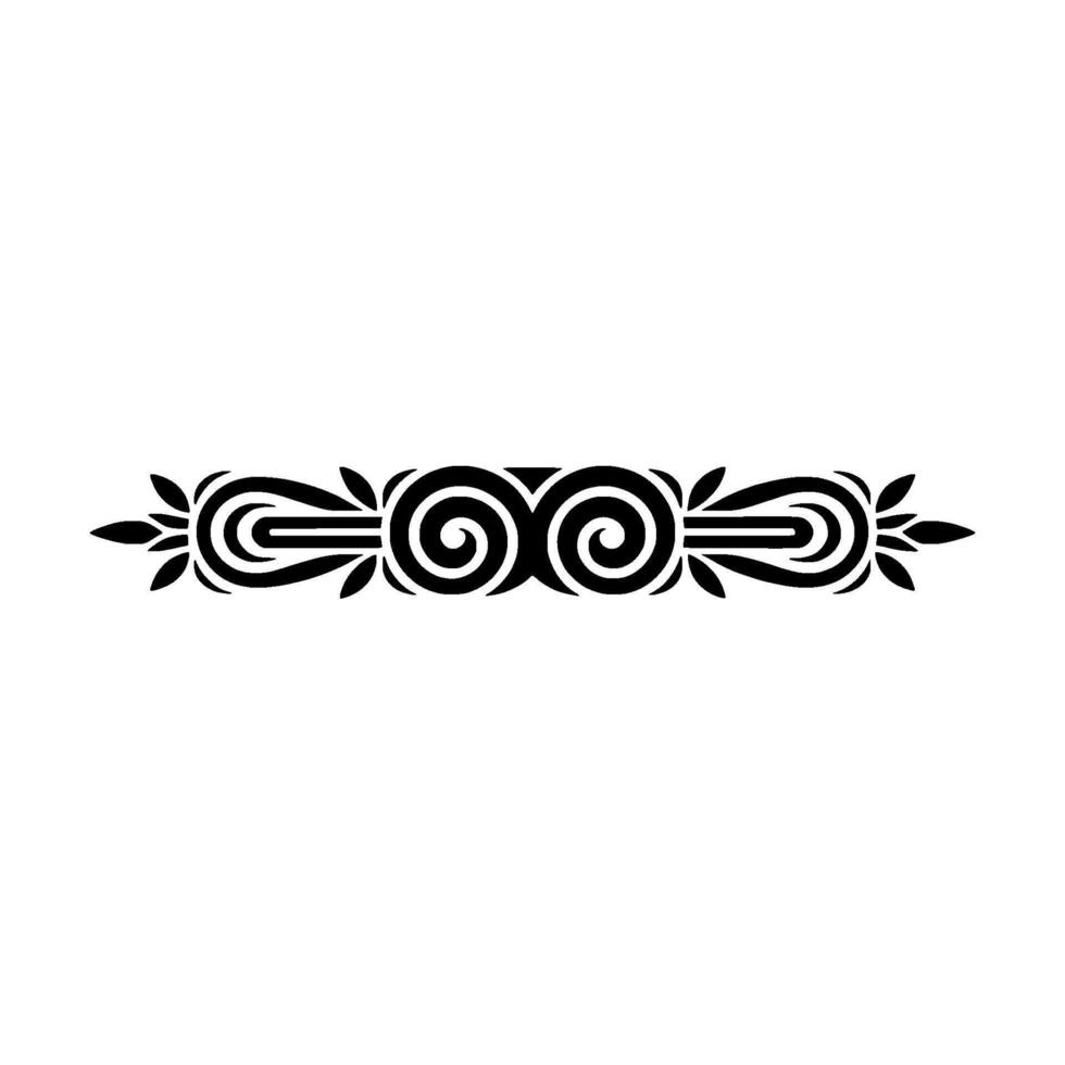 Elegant Black Scrollwork Divider Ornamental vector