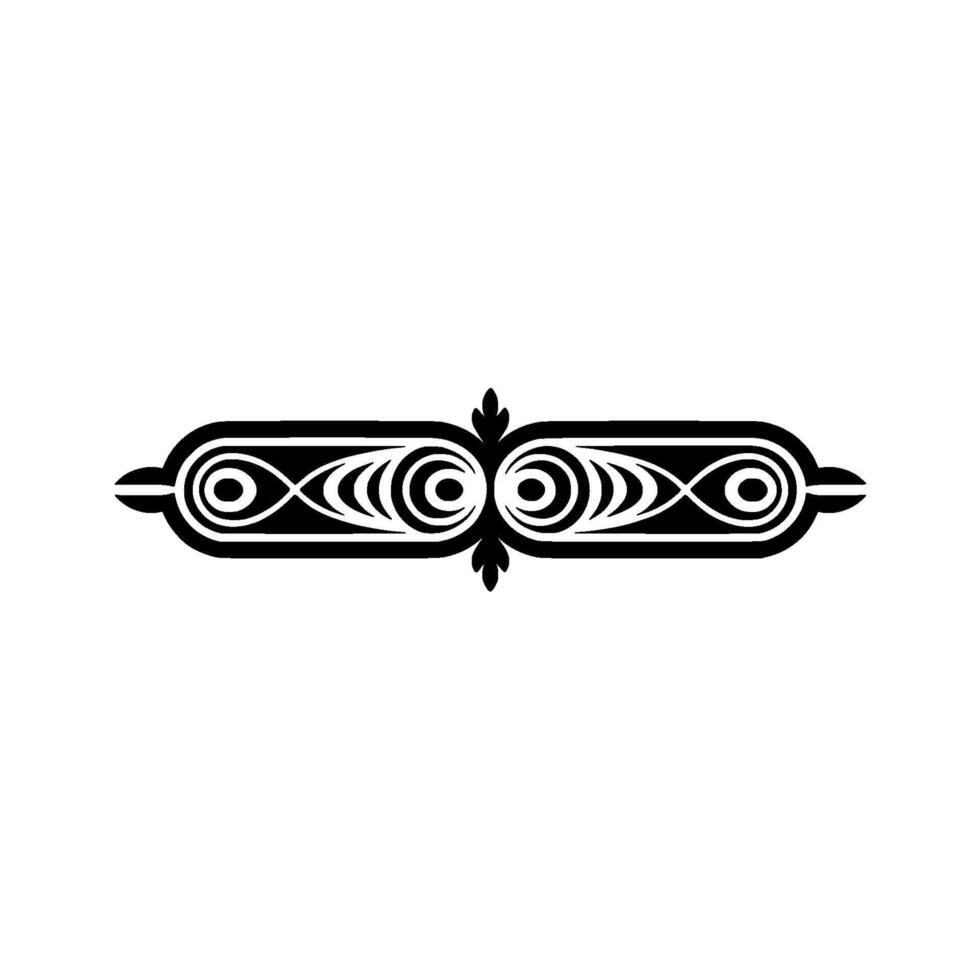 Abstract Black Ornament on Light Gray Background vector