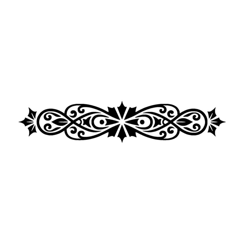 Elegant Black Ornamental Border on, White Background vector