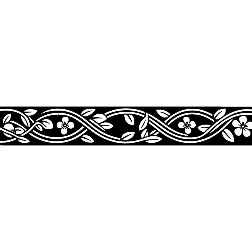 Elegant Floral Border , Art Nouveau Element vector