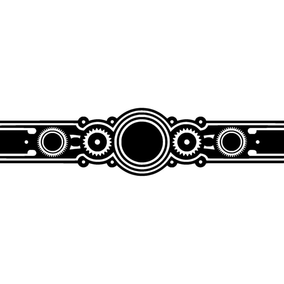 Abstract Mechanical Band in Black and White vector
