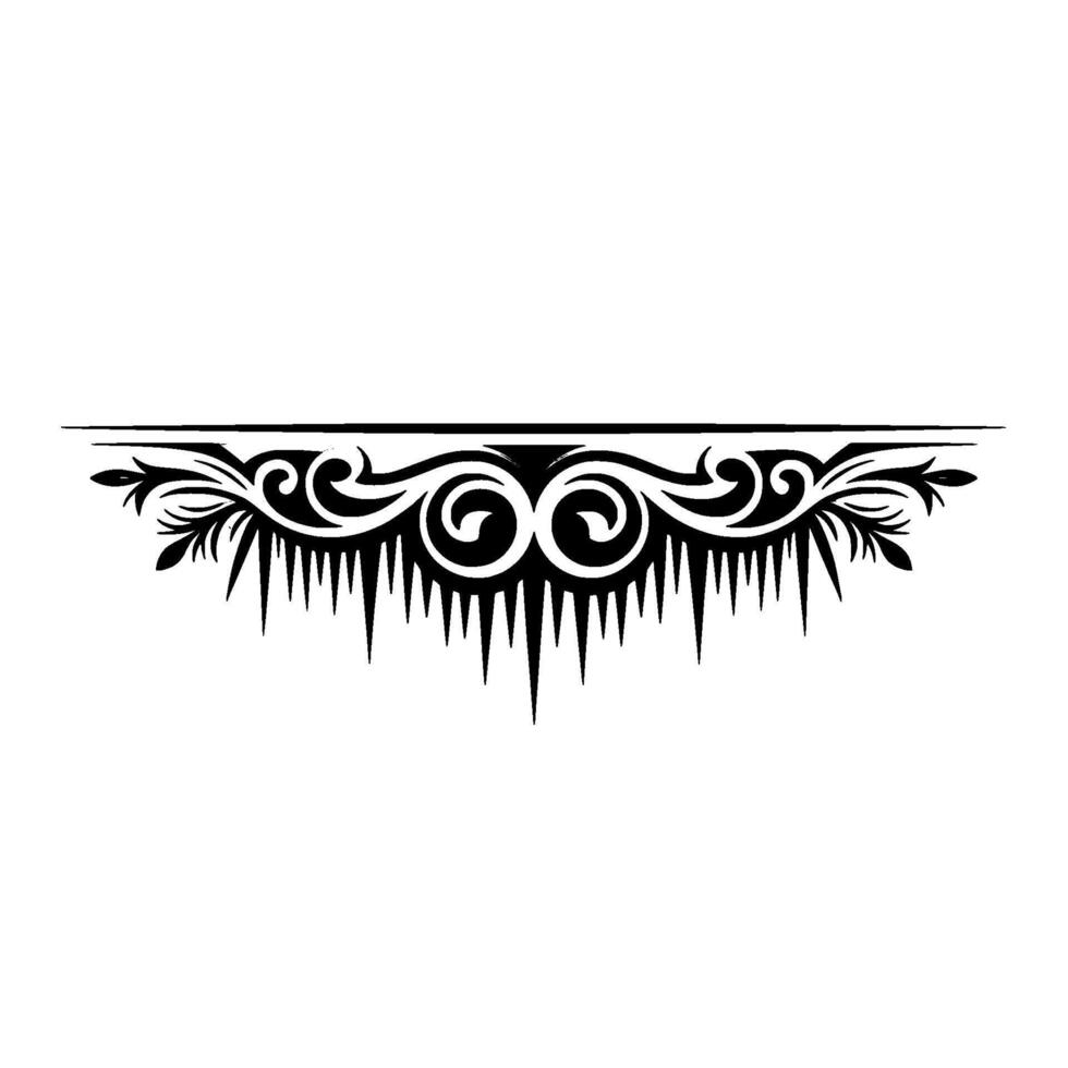 Elegant Decorative Border Element, Black White vector