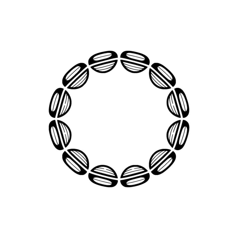Black and White Abstract Circle Ornament vector