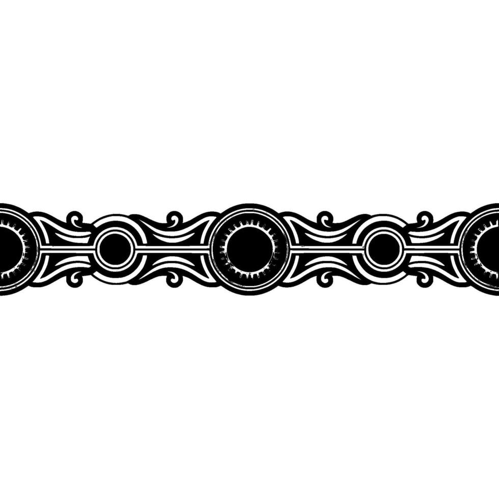 Geometric Art Deco Border, Elegant Ornament on White, Seamless vector