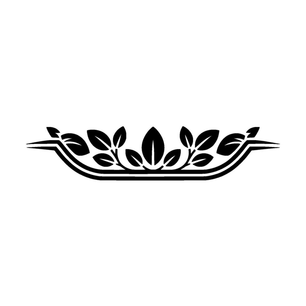Elegant Botanical Line Art Border on White Background vector