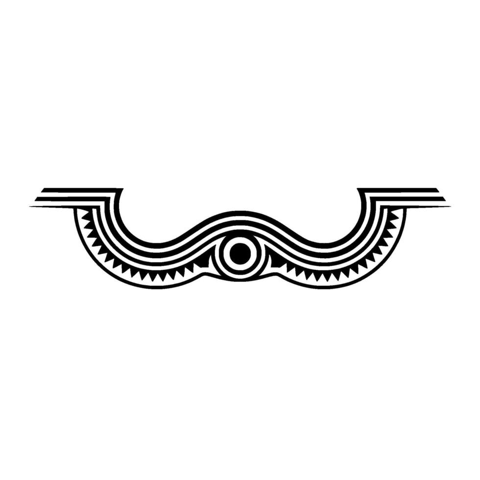 Geometric Black- White Ornamental Element vector