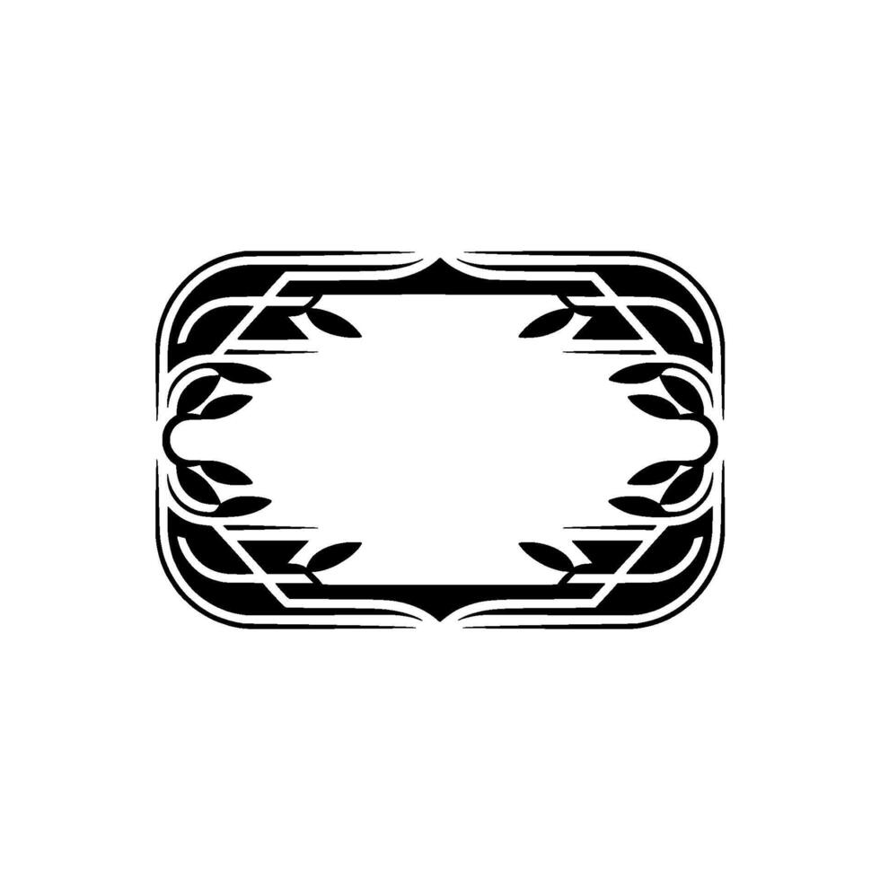 Elegant Black, Floral Frame on Light Background vector