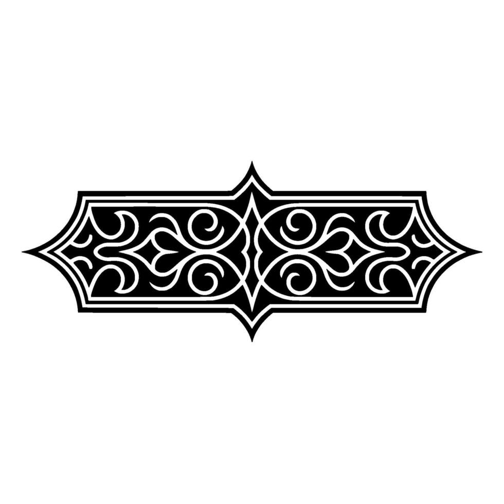 Elegant Black White Ornament, Scrolling Floral , Minimalist Style vector