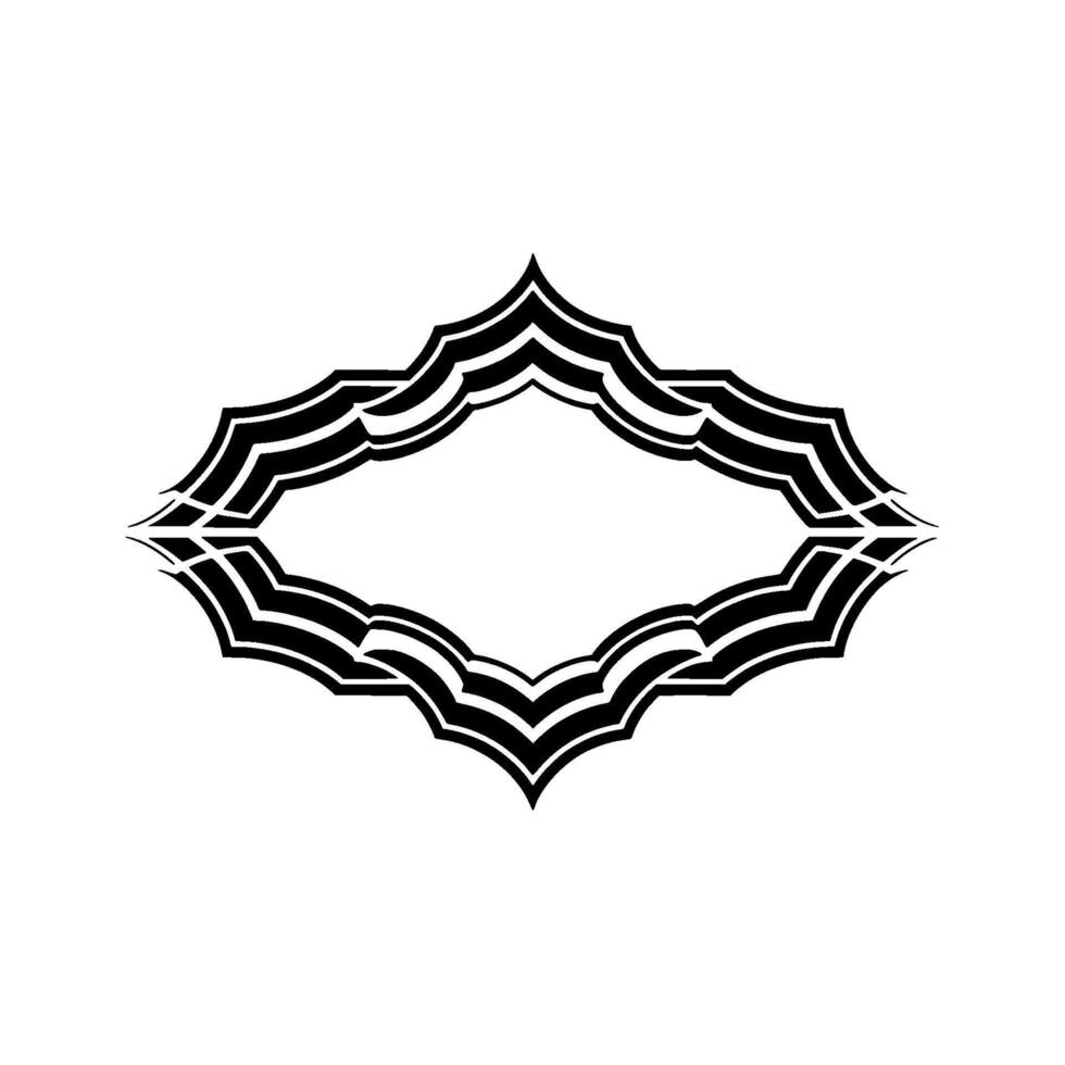 Elegant Black White Decorative Frame , Minimalist Style vector